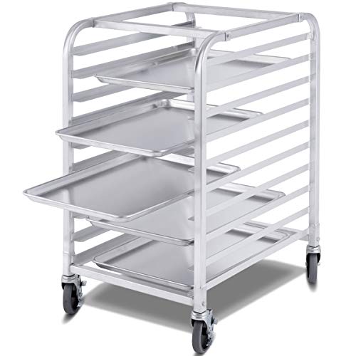 Giantex 10 Tier Aluminum Bakery Rack Home Commercial Kitchen Bun Pan ...