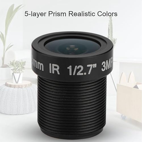 Zerone 2,8mm M12 Überwachungsobjektiv, HD Nachtsicht IR Kameraobjektiv Sicherheitssystem CCTV Objektiv kompatibel mit 1/2 1/2,5 1/3 Zoll CCD CMOS Sensor