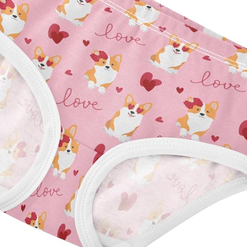 Girls' Underwear Cute Corgi Cotton Stretch Comfort Toddler Panties4