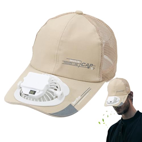 Chapeau ventilateur homme contre la chaleur lors des sports extérieurs