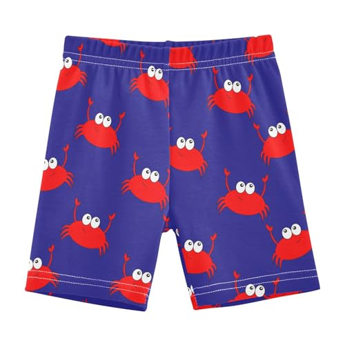 JHKKU Girls Fun Crab Shorts Cotton Cartwheel Bike Kids Biker Under Dress Dance Short Girl Clothes 8Y