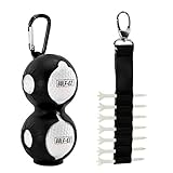 Golf-EZ Golf Ball Holder & Tee Holder Kit (2pcs) | Attachable to Golf Bag | Quick & Easy Access