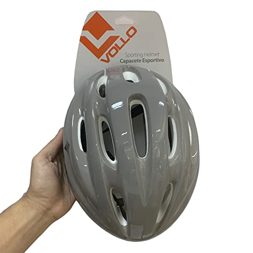 Capacete 55-58cm Patins Skate Patinete Ciclismo VCC410M Vollo M Médio Cinza