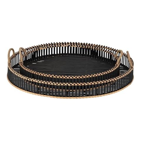 Sagebrook Home Round Serving Trays Set Cover