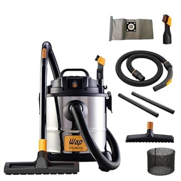 Aspirador de Pó e Água WAP GTW INOX 20 1600W 20 Litros 160 mbar Barril Aço Inox com Soprador 127V