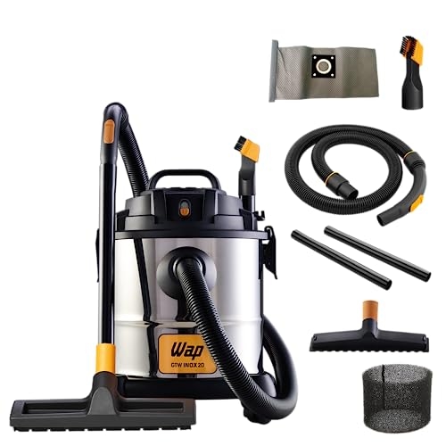 WAP Aspirador de Pó e Água Barril GTW INOX 20, Compacto, 20 Litros, com Filtro Lavável, 160mbar 1600W 127V WAP Aspirador de Pó e Água Barril GTW INOX 20, Compacto, 20 Litros, com Filtro Lavável, 160mbar 1600W 127V