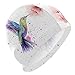 Hupery Watercolor Hummingbird Swim Cap Easy Put On/Off Swimming Caps Long Hair Short Hair Swim Caps for Adult Youth Women Men