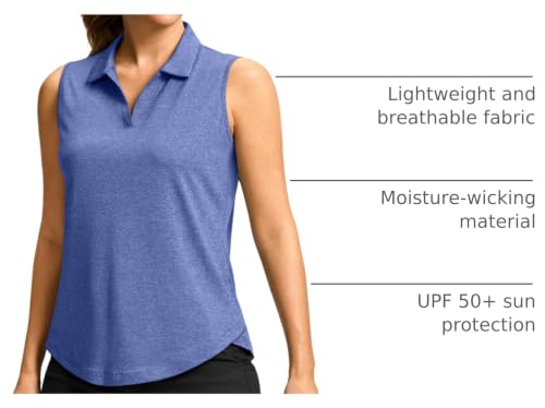 Sleeveless Golf Shirts V Neck