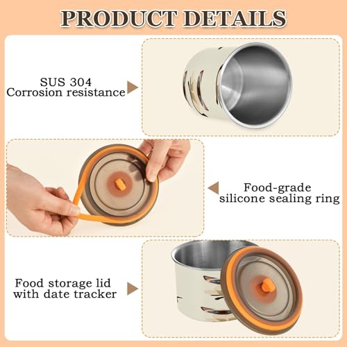 Contenedor hermético de acero inoxidable para café 900ml miniatura 5