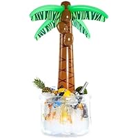 KreativeKraft Eiswürfelbehälter 60L Aufblasbare Palme für Eiswürfel Flaschenkühler Bier Wein für Sommer Party Deko Strand Garten Pool Zubehör