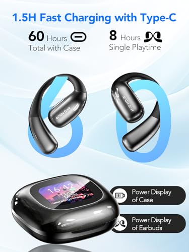 AI Übersetzer Kopfhörer, 3-in-1 übersetzungskopfhörer mit LCD-Touchscreen,135 Sprachen mit App, 5 Übersetzungsmodi Echtzeit Übersetzer Ohrhörer, 60H Bluetooth 5.4 Kopfhörer übersetzer für Lernen