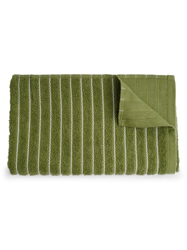 Image of Welspun 2-in-1 100% Cotton Bath Towel-Apple Green