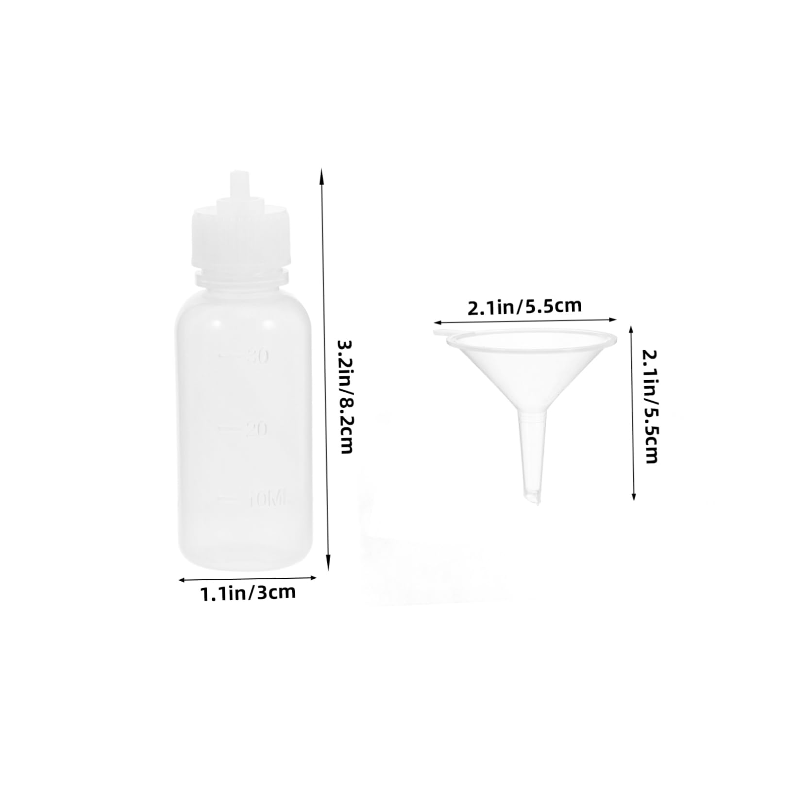 KICHOUSE 30ml Mini Plastic Dropper Bottle for Oil Squeeze Glue Applicator Bottle Needle Tips for Home Professional Use