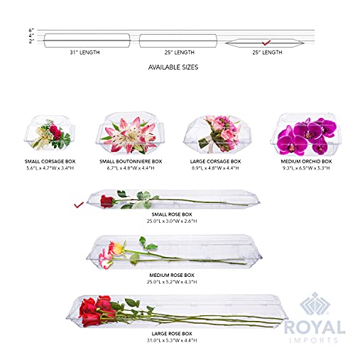 Royal Imports Clear Plastic Flower Box for Corsage, Boutonniere, Rose, Orchid Prom Wedding Craft Container 24x2.5x2.5-50 Pack by Royal Imports - Image 4