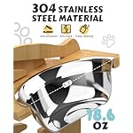 Elevated Dog Bowls, Adjustable Raised Dog Bowls Stand for Small Size Dogs and Cats, Durable Bamboo Dog Feeder with 2 Stainless Steel Bowls and Non-Slip Feet, Dog Food Bowls for Small Dogs Cats - Image 5
