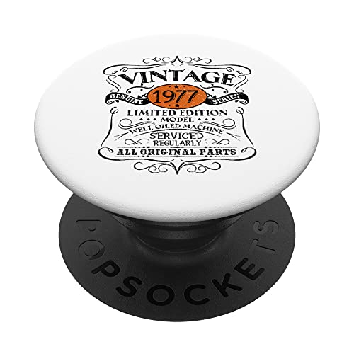 Vintage 1977 45 cumpleaños regalo hombres mujeres diseño original PopSockets PopGrip Intercambiable