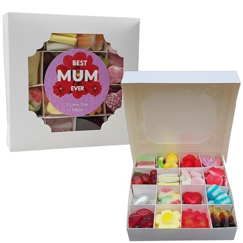 Image of Best Mum Ever Sweet Gift Box | 500g Original Retro Pick n Mix Sweets | Gift For Mother's Day, Mum, Nan, Mom, Birthdays, Parties & Christmas