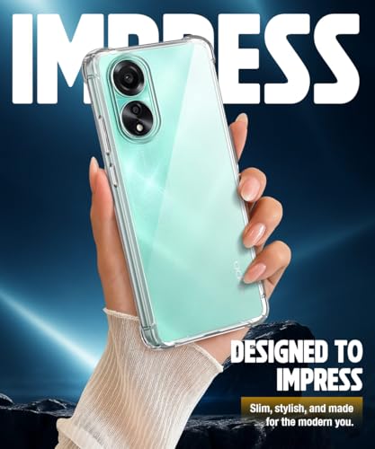 Image of WOW IMAGINE Clear Back Cover Case for Oppo A78 5G | Shockproof Soft TPU Case | Cushioned Edges for Ultimate Protection Back Cover Case - Transparent