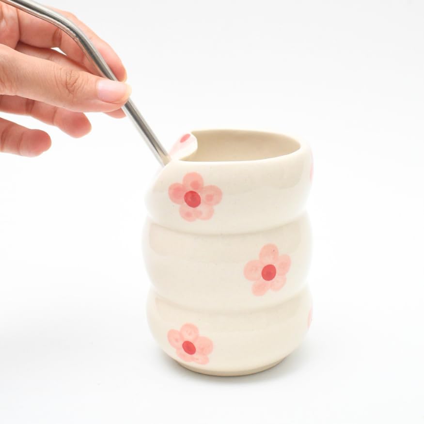 Image of Sip Bubble Tumbler with Straw - Pink Flower