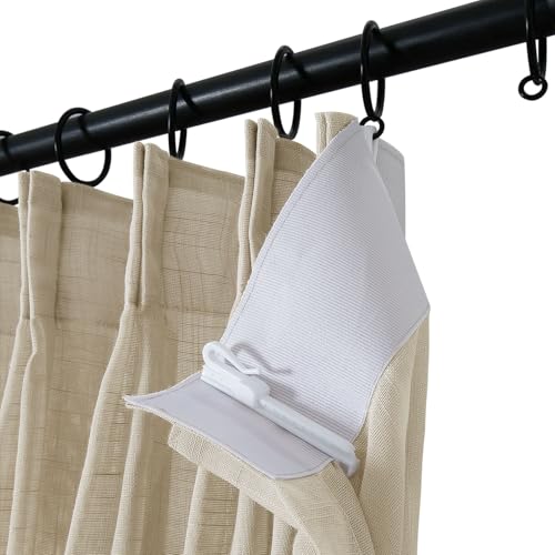 Image of TWOPAGES Light Brown Pinch Pleated Sheer Curtains, 72 inch W x 90 inch L, 2 Panels