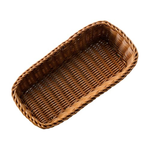 Cabilock Cesta Rústica Tejida para Cubiertos Y Aperitivos Soporte Compacto para Utensilios de Barbacoa