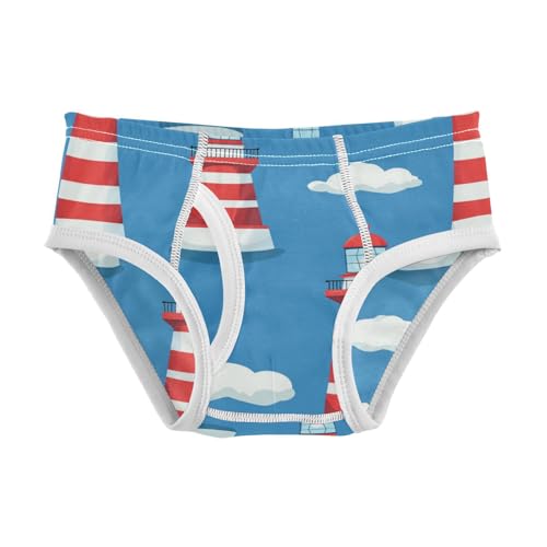 Wusikd Lighthouse Boys' Underwear Cotton Red Boys Briefs Soft Toddler Underwear 2T