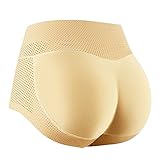 Maritown Nahtlose Butt Lifter Gepolsterte Schlüpfer Spitze Hüfte Enhancer Pads Atmungsaktive Unterwäsche Shapewear Control gepolstertes Höschen Boyshorts für Frauen