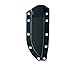 ESEE Knives Model 4 Plain Edge Fixed Blade Knife (Black) with Black Molded Sheath & Belt Clip Plate