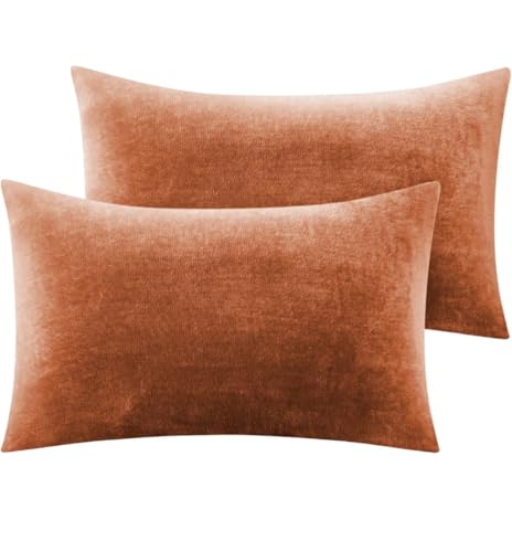 Image of Sands Premium Ultra Soft Woollen Pillow Cover Set of 2 for Winter with Zipper Closure, Cozy Pillow Case Perfect for Warmth, Flannel Warm Pillowcases, King size-18X28 Inches (Brown)