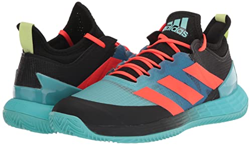 adidas Tênis masculino Adizero Ubersonic 4 Clay, Pulse Aqua/Preto/Preto, 7.5