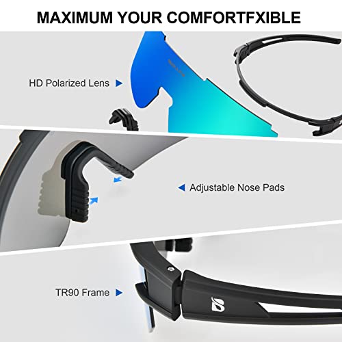 Bollfo Polarized Sports Sunglasses,Uv405 Protection Outdoor Glasses For Men Women Youth Baseball Cycling Running Driving Golf #TOP3