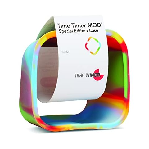 TIME TIMER Soft Removable Cover - Special Edition - Compatible with MOD Visual Timer - for Classroom Learning, Elementary Teachers Desk Clock, Homeschool Study Tool and Office Meetings (Tie Dye) Cover