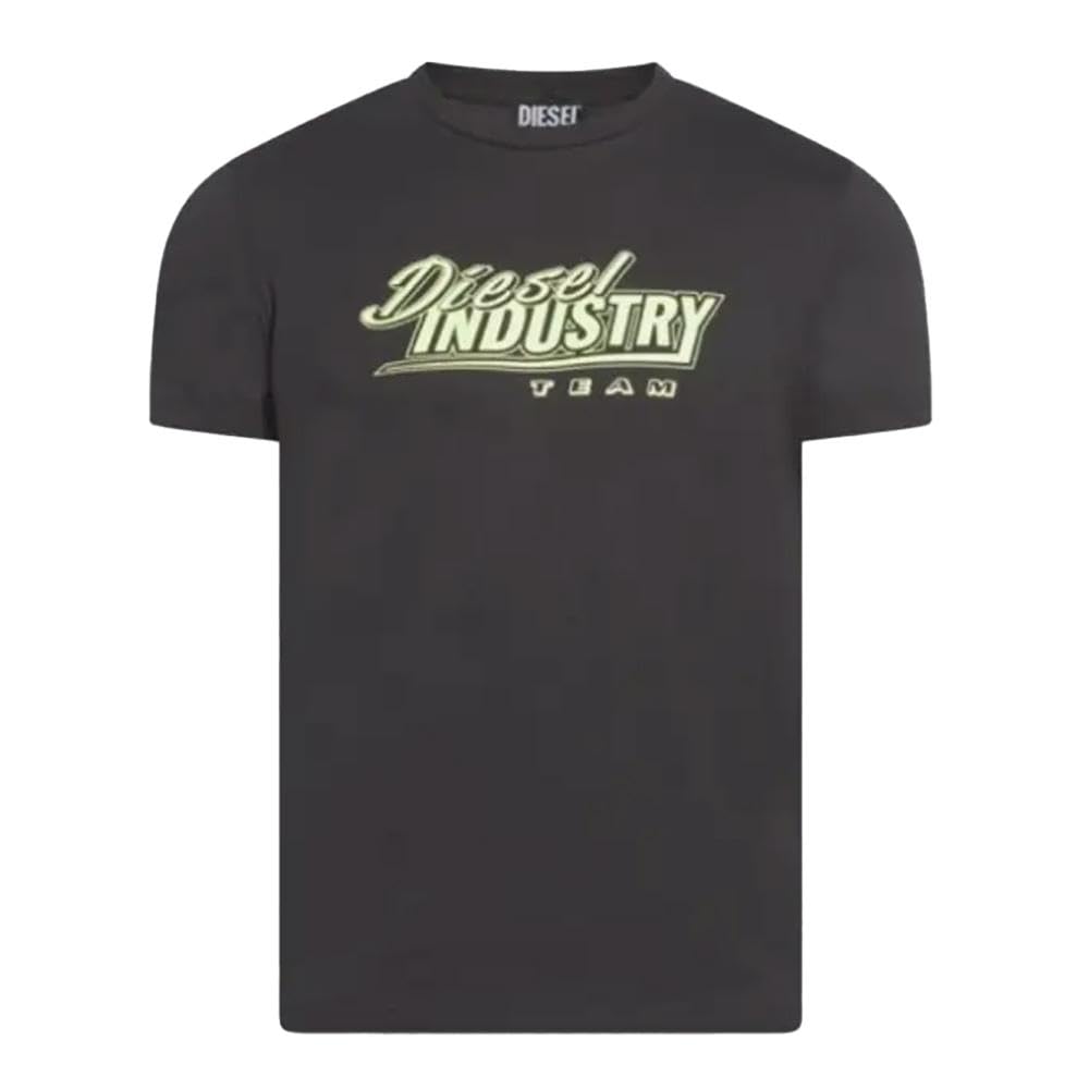Diesel Men's Black T-Shirt Diegos, Black, M
