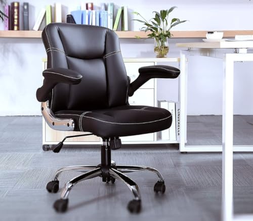 Oakcraft Stratos Medium Back Premium Leatherette Ergonomic Office Chair for Home, Workstation, Offices, Black (B0CVL74YFH) Amazon Price History, Amazon Price Tracker
