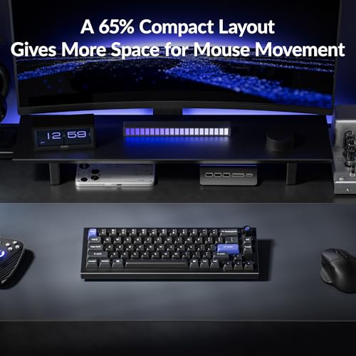 Image of Keychron Q2 HE 8K Wired Hall Effect Gaming Keyboard with Magnetic Switches, 65% Layout, Rapid Trigger, Aluminum Body, Adjustable Actuation, Knob, RGB, Compatible with Mac /Windows /Linux - Black