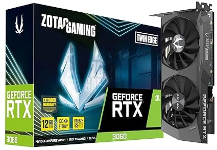AAA Gaming GEFORCE RTX 3060 Twin Edge 12GB GDDR6, 192 bit, 1852/15000, HDCP, Three DP, HDMI, Medium Pack