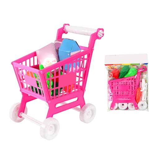 TOPINCN Carrello della Spesa per Bambini Carrello da Gioco Design Carino della Spesa Giocattolo Sicuro e Affidabile per Bambini Giochi di Ruolo Materiale: Plastica