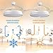Imagen de ventilador de techo con luz LED 36W Blanco en 3 Temperaturas de Luz con Mando a Distancia -Motor DC Eficiente y Silencioso