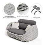 Homary Gartenlounge Set 4-teilig Aluminium & Seil