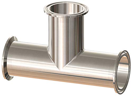 Dixon T7MP-200PL SF1 Clamp Tee, Bio Pharm Fitting, PL Finish, 2"