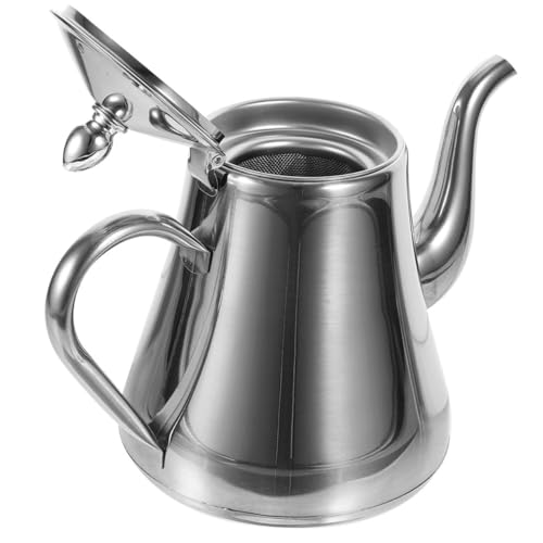 INOOMP ステンレス製ティーポット取り外し可能フィルター付き 電気調理器対応 家用茶器 紅茶 茶 果実茶向け 贈り物にも