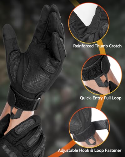 Tactical Gloves with Knuckle Protection