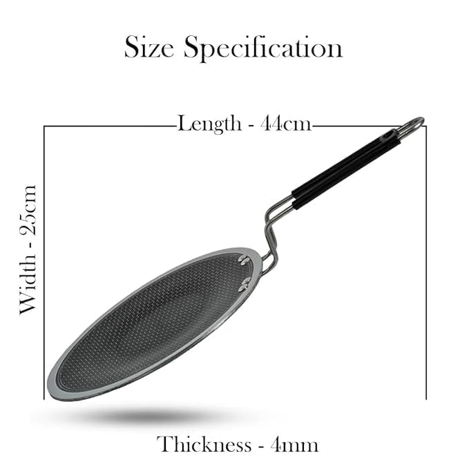 Image of Stainless Steel Non Stick Triply Roti Chapati Paratha Tawa with Honeycomb Technology | Scratch Resistant, Metal Spoon Friendly, Induction and Gas Stove Compatible (26 cm 2.5 mm Thick)