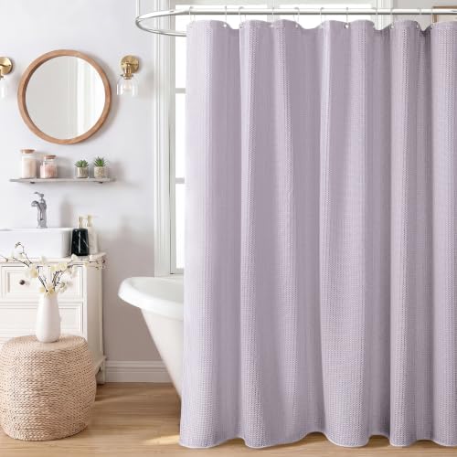 Dynamene Stall Waffle Shower Curtain 256 GSM Heavy Fabric 60x72 Lavender by Dynamene - Used condition - Image 9