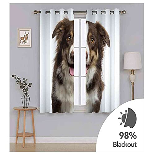 Rideau de chambre occultant isolant thermique modèle chien 3D
