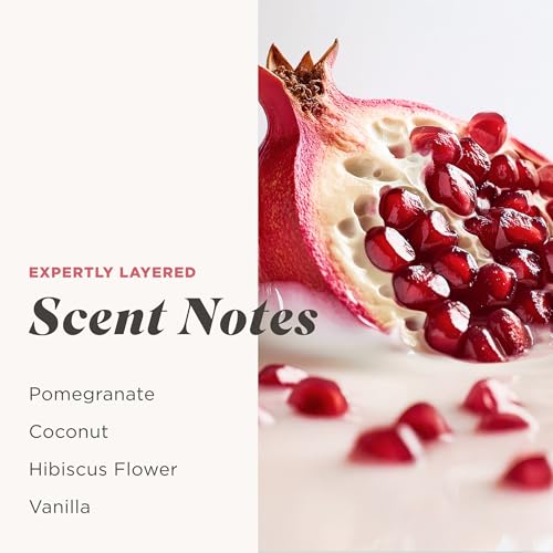 Image of Caress Tahitian Pomegranate & Coconut Milk Exfoliating Scrub Body Wash with Hyaluronic Acid & Vitamin B3 for Moisturized, Silky Soft Skin, Long-Lasting Fragrance, 20 fl oz (4 Pack)