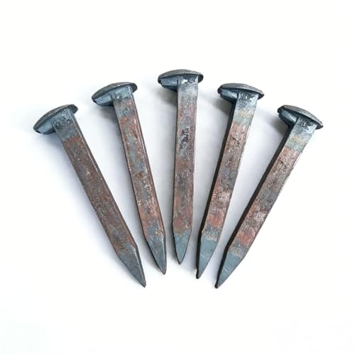 5 Pack 6.5 Inch Railroad Spikes Carbon Steel Large Size Heavy Duty Bulk Metal Railway Spikes Rusting Blacksmithing Gifts for Knife Forging Home Garden Art Decor Outdoor Stakes Hang