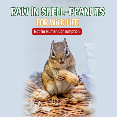 Premium Quality Raw Peanuts in Shell - 2 Pounds – All-Natural Food for Squirrels, Deer, Birds, and Other Wildlife Animals – Grown in The USA for Healthy Nutrition