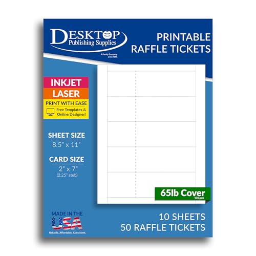 �u�����N���I�`�P�b�g�V�[�g �e�B�A�A�E�F�C�X�^�u�t�� ? ����\�ȃ`�P�b�g50�� (10��) ? 65�|���h �z���C�g�}�b�g�J�[�h�X�g�b�N ? 2�C���` x 7�C���` �C�x���g�A�}�ʁA�N�[�|���̃`�P�b�g ? ���[�U�[/�C���N�W�F�b�g�v�����^�[�Ή�