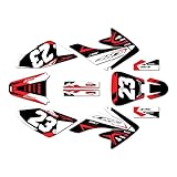 Graphics kit for Honda CRF70 (2004-2023) Evader Series Red Black 16 Mil - Dirt Pit Bike Motorcycle Stickers,Dirtbike Racing Decal Automotive Motocross Accessories no Plastics